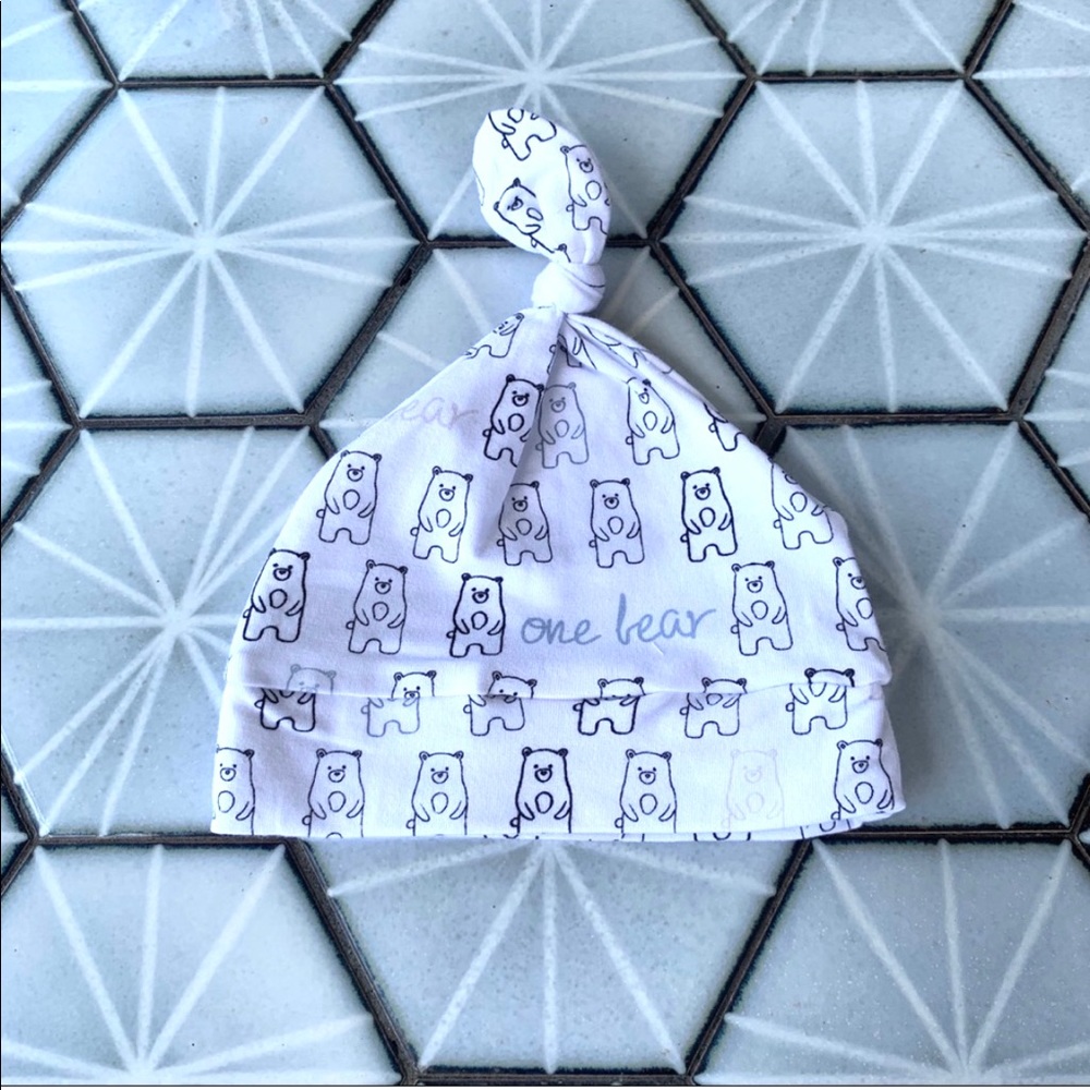 Infant Bear Top Knot Hat